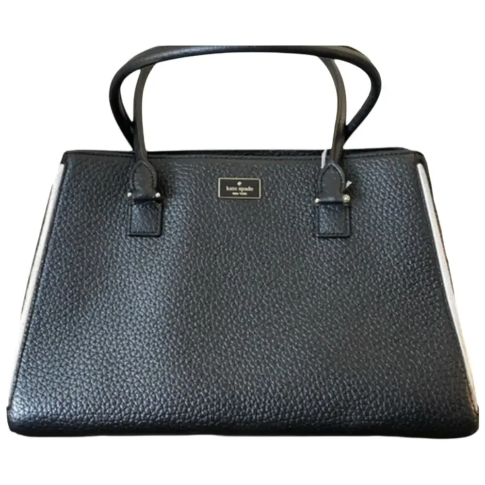 EUC KATE SPADE Prospect Place Phila Tote in Black W/ White Piping